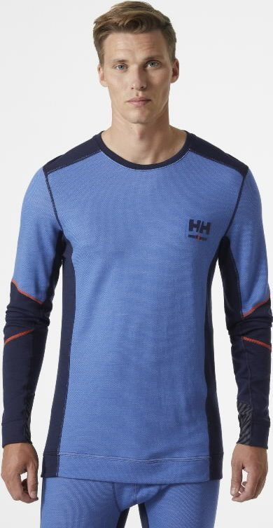 Bluzë termike Helly Hansen Lifa Merino Crewneck, merino, me mëngë t’gjata, blu XL