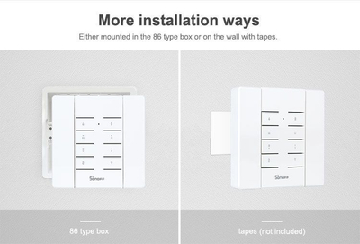 Ndërprës inteligjent Sonoff D1, dimmer dritash, RF 433MHz, WiFi, i bardhë