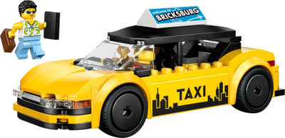 Set lodër LEGO Yellow Taxi 60487, ndërtim kreativ, e verdhë