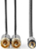 Kabllo audio Nedis Profigold, 1m, 2x RCA në 3.5mm, stereo, ari, najlon