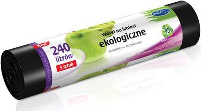 Qese ekologjike plehrash Stella Pack 240 L, 5 copë