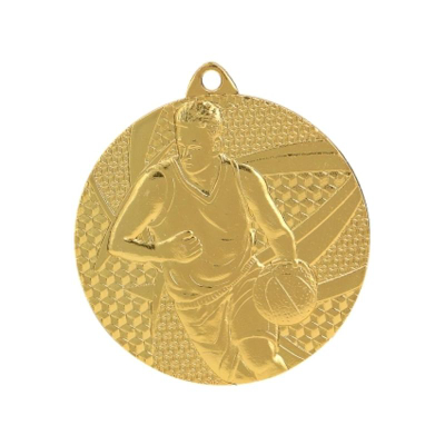 Medalje basketbolli Tryumf MMC6850/G, 50mm, çelik, ngjyrë ari