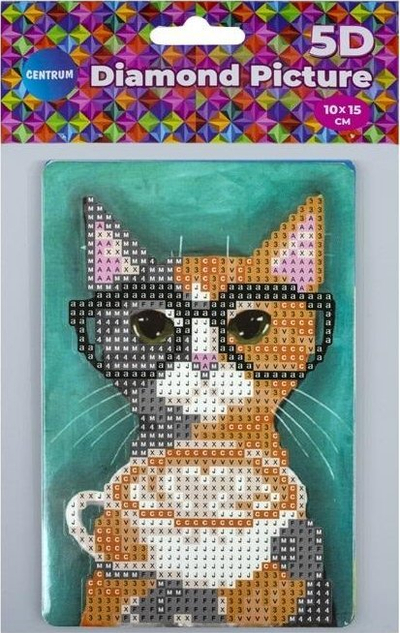 Сет мозаик дијамант Panta Plast Маче, 5D, 10x15 cm, повеќебоен