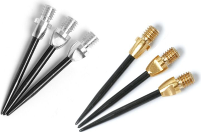 Maja çeliku për shigjeta dart Harrows Conversion Steel Points, set me 2 copë, për tabela çeliku, ngjyrë e zezë me ari