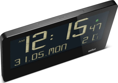 Orë muri Braun BC14B, mekanizëm kuarci, me alarm, e zezë