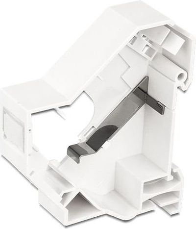 Mbajtës Keystone DeLOCK 86232 për shina DIN, i zi