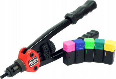 Riveter për dado shtrënguese Silver EX10563, M5–M12, set me koka çeliku