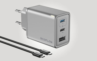Karikues muri EcoFlow 65W PD GaN, prizë europiane, i bardhë