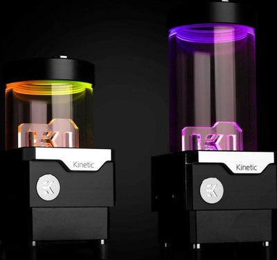 Pompë rezervuar uji EKWB EK-Quantum Kinetic TBE 120 DDC PWM, D-RGB, Acetal, i zi