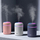 Humidifikues ajri Gonga me LED, me ultratinguj, me USB, i bardhë