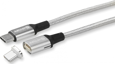 Kabllo magnetike USB-C eSTUFF ES604260, 2 m, 100W, gri