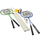 Set badminton Victoria Sport Mega 500, 4 raketa, rrjetë me shtylla, shumëngjyrësh