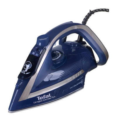 Hekur me avull Tefal Ultragliss FV6830, 2800W, pllakë rrëshqitëse, blu