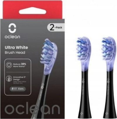 Kokë furçe elektrike Oclean Ultra White UW02, set me 2 copa, e zezë