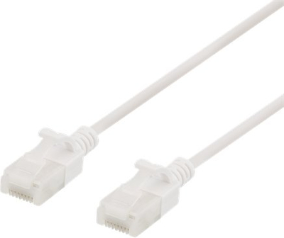Kabllo rrjeti Deltaco TP CAT6a Slim, 0.5m, e bardhë