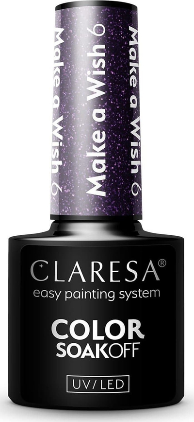 Llakk xhel për thonj Claresa SoakOff Make a Wish, UV/LED, ngjyra 6, 5g