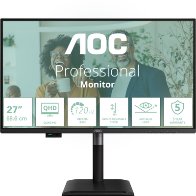 Monitor AOC Q27P4CV, 27", QHD 2560 x 1440, 120Hz, i zi