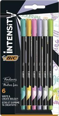 Stilolapsa me majë të hollë BIC Intensity, set me 6 copë, 0.8mm, shumëngjyrëshe