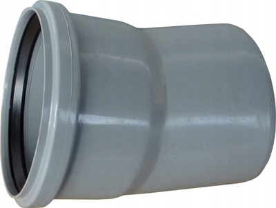 Kënd PVC për tub kanalizimi, 75mm, 15°, gri