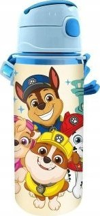 Шише за вода Nickelodeon Патролни Кучиња, алуминиум 600ml, со ремен, шарено
