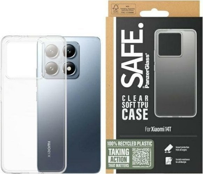 Kuti mbrojtëse PanzerGlass SAFE TPU për Xiaomi 14T 5G, e tejdukshme