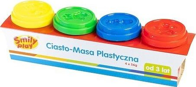 Set plastelinë Smily Play Dough-mass, 4 kavanoza, 56g
