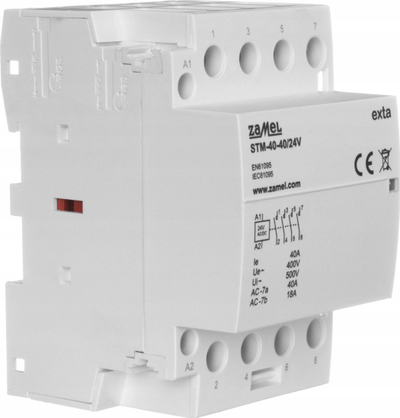 Kontaktor instalimi Zamel STM-40-40/24V, 4-pol, 40A, 24V