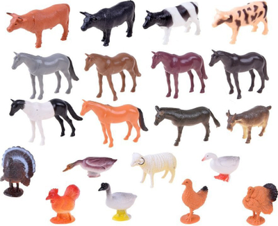 Set lodrash ferma Animals from the Farm ZA3105, 20 figura, për kalamaj