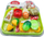 Set lodër kuzhine Tableware Food, perime plastike prerëse, thikë dhe tabaka, shumëngjyrëshe