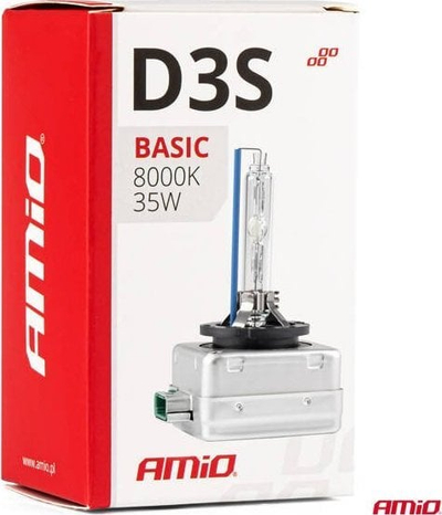 Llambë ksenon AMiO D3S 02949, 35W, 8000K, e bardhë blu