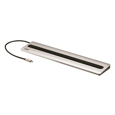 Stacion lidhës ATEN USB-C Multiport, 4K HDMI/VGA, 85W, i zi