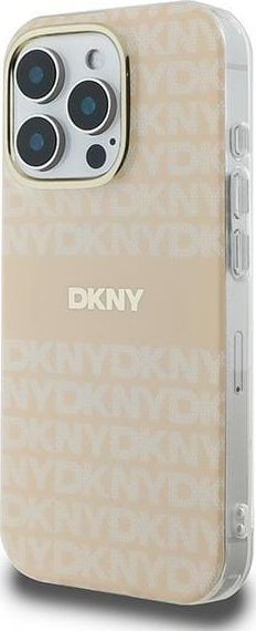 Mbulesë telefoni DKNY Repeat Texture Pattern with Stripe, për iPhone 16 Pro Max 6.9", mbështetje MagSafe, transparente