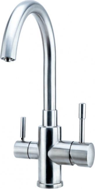 Rubinet kuzhine Palmira Inox, 3 rrugë, çelik inox, ngjyrë argjendi