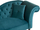 Shezlong Beliani Lattes Right Hand, kadife, 188 cm, blu teal
