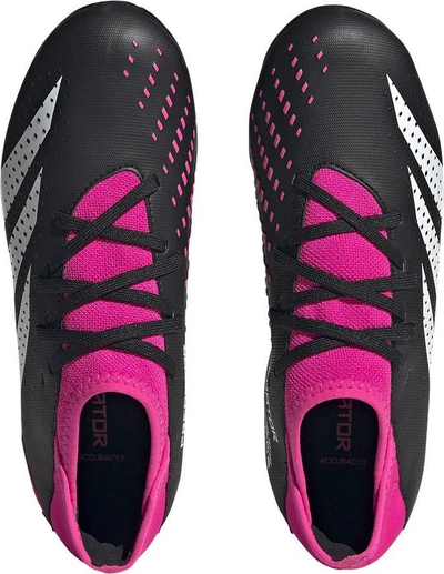 Këpucë futbolli Adidas Predator Accuracy.3 Junior, tapat FG, për goca, të zeza me rozë