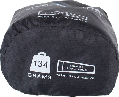 Çarçaf gjumi Lifeventure Silk Ultimate, mëndafsh, Polygiene, i lehtë