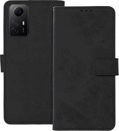 Këllëf libri Tender për Xiaomi Redmi Note 12S, lëkurë eco, me qëndrim, i zi