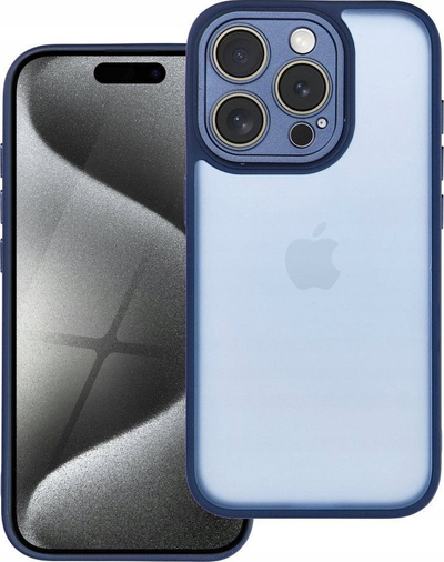 Këllëf telefoni VARIETE për iPhone 15 Pro, mbrojtës, blu navy