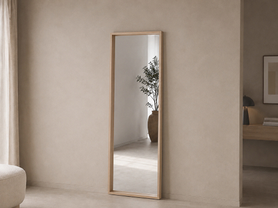 Pasqyrë vertikale MIRROR, 150cm, 40cm, ngjyrë druri natyrale