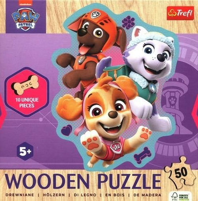 Puzzle druri Trefl Junior Paw Patrol, 50 copa, shumëngjyrësh