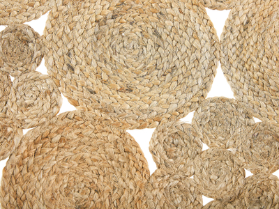 Qilim Beliani GERDEK, rrumbullak 135 cm, jute natyrale, bezhë
