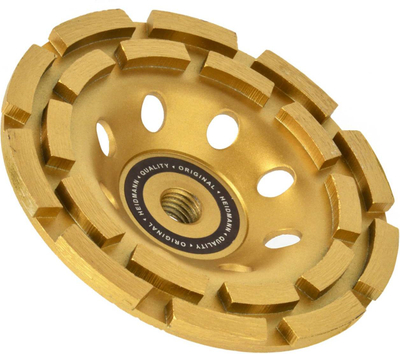 Дијамантски диск за брусење GEKO DOUBLE 125mm, M14, за бетон