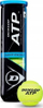 Topa tenisi Dunlop ATP Championship, set me 4 copë, me presion të lartë, ngjyrë e verdhë