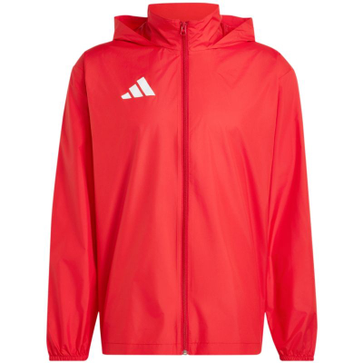 Спортска јакна Adidas Entrada 26, полиестер, со патент, црна
