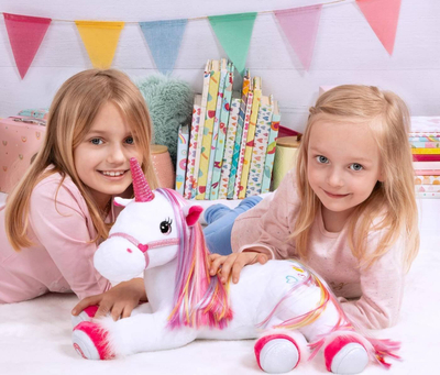 Lodër pelushi Bayer Cuddly Toy Unikorn, me dritë, me tinguj, shumëngjyrësh