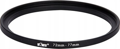Unazë adapter Kiwi 72-77mm Step Up Ring, alumin, e zezë