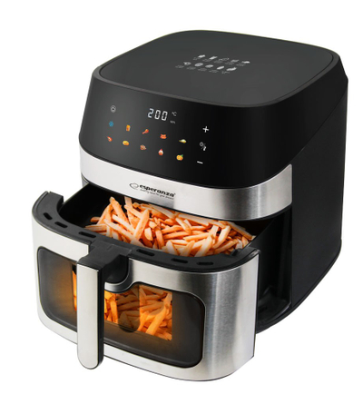 Fritezë ajri Esperanza EKA005, 8L, 1600W, inox e zezë