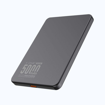 Power bank X-one Razor Magcharge Ultraslim, 5000mAh, MagSafe, i argjendtë