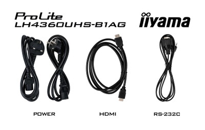 Monitor iiyama ProLite LH4360UHS-B1AG, 43", 4K, e zezë