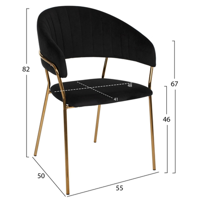 Kolltuk Theodore 55x50x82cm (HM8520.04), zezë